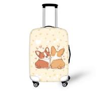 bqabhu Copertura protettiva per bagagli con stampa cane Custodia protettiva per valigia da viaggio alla moda Custodie elastiche antipolvere per pratici accessori da viaggio Regali, Kawaii Corgi, S