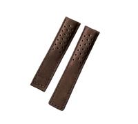 BQAXUREW EDVENA 20mm 22mm 24mm Nero Blu Marrone Opaco Cinturino In Vera Pelle Compatibile Con Cinturino Orologio TAG HEUER CARRERA AQUARACER Monaco F1(Dark Brown,22mm silver clasp)