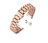 BQAXUREW EDVENA Cinturini for orologi con cinturino in acciaio inossidabile con estremità curva 16mm 17mm 18mm 19mm 20mm 21mm 22mm 23mm 24mm bracciale in acciaio(Rosegold-curved,20mm)