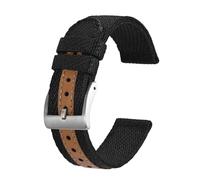 BQAXUREW EDVENA Cinturini For Orologi In Nylon Intrecciato 18mm 20mm 22mm Cinturino For Uomo E Donna Sostituzione Morbida E Impermeabile Premium(Black,22mm)