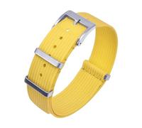 BQAXUREW EDVENA Cinturino a costine for cinturino in nylon da 20 mm 22 mm for accessori di ricambio for cinturini in tessuto(Yellow,22mm)