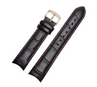 BQAXUREW EDVENA Cinturino for orologio con estremità curva in vera pelle compatibile con cinturino Citizen BL9002-37 05A BT0001-12E 01A cinturino 20mm 21mm 22mm(Red rose pin,20mm)