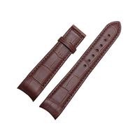BQAXUREW EDVENA Cinturino for orologio con estremità curva in vera pelle compatibile con cinturino Citizen BL9002-37 05A BT0001-12E 01A cinturino 20mm 21mm 22mm(Brown without buckle,20mm)