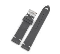 BQAXUREW EDVENA Cinturino For Orologio In Vera Pelle 18-22mm Fibbia In Acciaio Inossidabile Cinturini For Orologi In Nabuk Accessori For Cinturini For Orologi Da Uomo(Gray,18mm)