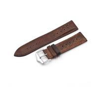 BQAXUREW EDVENA Cinturino For Orologio In Vera Pelle 18mm 20mm 22mm 24mm Sostituzione Cinturino For Orologio Sportivo Poroso E Traspirante Impermeabile(Brown,22mm)