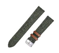 BQAXUREW EDVENA Cinturino For Orologio In Vera Pelle 18mm 20mm 22mm Bracciale Vintage A Sgancio Rapido For Uomo Donna Cinturini Intrecciati(Green,22mm)