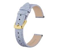 BQAXUREW EDVENA Cinturino For Orologio In Vera Pelle For Donna Donna 8mm 10mm 12mm 14mm 16mm 18mm 19mm 20mm Cinturino Di Ricambio Con Fibbia In Acciaio(Light Purple-Gold,12mm)