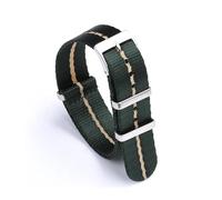 BQAXUREW EDVENA Cinturino In Nylon 20mm 22mm Bracciale Con Fibbia Ad Ardiglione Cinturini For Cinture Di Sicurezza Lisci For Accessori For Orologi Da Uomo(Green khaki,22mm)