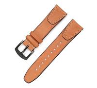 BQAXUREW EDVENA Cinturino In Pelle Conciata Al Vegetale Retrò 18mm 20mm 22mm 24mm Cinturino In Vera Pelle A Sgancio Rapido Compatibile Con MOTO GearS3(Yellow Brown,20mm)