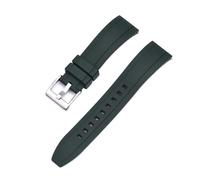 BQAXUREW EDVENA FKM Cinturino For Orologio 20mm 22mm 24mm Cinturino Sportivo Cinturini In Gomma Fluorurata For Accessori For Bracciale Subacqueo Impermeabile(Green silver,22mm)
