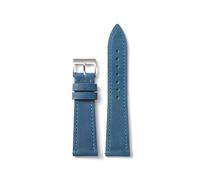 BQAXUREW EDVENA Morbido Cinturino In Vera Pelle Crazy Horse 18mm 20mm 21mm 22mm Cinturino For Orologio In Pelle Di Vacchetta Opaca Vintage A Sgancio Rapido(Blue,21mm)