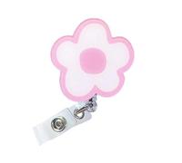 BQBQERT Petali colorati retrattili badge bobine con rotazione a 360 gradi e cavo elastico regolabile per uso di carte sul posto di lavoro