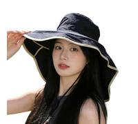 BQDPYZBD Cappelli da Sole Protezione Solare Cappello Pescatore Donna A Tesa Larga Scialle Integrato, per Il Collo, Traspirante, Pieghevole-1 Pz