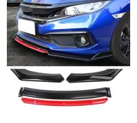 Bqieai Auto ABS Paraurti Anteriore Spoiler Frontali Lip, per Audi A3 8P Sportback 2008-2013 Lip Splitter Labbro Inferiore Diffusore Anticollisione Diffusore Accessori,F/Red-Bright Black