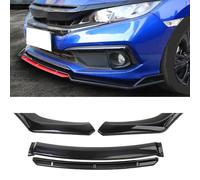 Bqieai Auto ABS Paraurti Anteriore Spoiler Frontali Lip, per Polo MK5 6R 6C 2009-2018 10 Lip Splitter Labbro Inferiore Diffusore Anticollisione Diffusore Accessori,A/Black-Bright Black