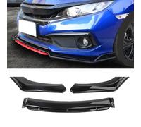 Bqieai Auto ABS Paraurti Anteriore Spoiler Frontali Lip, per Ren-Ault Clio 4 2011-2019 Lip Splitter Labbro Inferiore Diffusore Anticollisione Diffusore Accessori,A/Black-Carbon Fiber