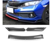 Bqieai Auto ABS Paraurti Anteriore Spoiler Frontali Lip, per Ren-Ault Clio 4 2011-2019 Lip Splitter Labbro Inferiore Diffusore Anticollisione Diffusore Accessori,E/White-Carbon Fiber