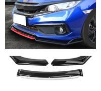Bqieai Auto ABS Paraurti Anteriore Spoiler Frontali Lip, per Ren-Ault Clio 4 2011-2019 Lip Splitter Labbro Inferiore Diffusore Anticollisione Diffusore Accessori,E/White-Bright Black