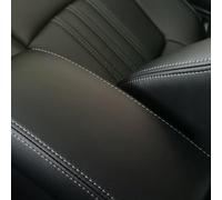 Bqieai Auto PU Pelle Copribraccioli, per Audi Q2 Centrale Console Bracciolo AntiGraffio Impermeabile Protezione Car Interni Accessori,A/Black Black
