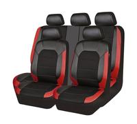 BQKCD Auto Coprisedile per Fiat Punto Evo 2010-2012, Pelle Anteriori e Posteriori Set Coprisedile Coprisedile Impermeabile Protezione Sedile Accessori,C/Red