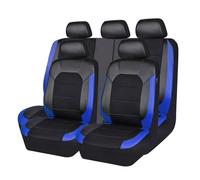 BQKCD Auto Coprisedile per Fiat Punto Evo 2010-2012, Pelle Anteriori e Posteriori Set Coprisedile Coprisedile Impermeabile Protezione Sedile Accessori,D/Blue