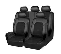 BQKCD Auto Coprisedile per Fiat Punto Evo 2010-2012, Pelle Anteriori e Posteriori Set Coprisedile Coprisedile Impermeabile Protezione Sedile Accessori,A/Black