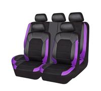 BQKCD Auto Coprisedile per Fiat Punto Evo 2010-2012, Pelle Anteriori e Posteriori Set Coprisedile Coprisedile Impermeabile Protezione Sedile Accessori,E/Purple