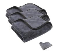 BQLFPOIHP 2+1 Pcs Twist-Weave Microfiber Car Towel Streak-Free, Ultra-Absorbent, Scratch-Safe, For Cars, Trucks, Motorcycles(Black*3,20 * 30cm)