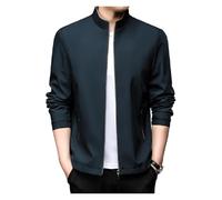 BQLFPOIHP Ataccommodate Jacket, Men's Standing Collar Zipper Casual Jackets, Zipper Pockets(Army green,XL)