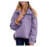 BQLFPOIHP Gloryboom Puffer Jacket, Gloryboom Women's Hooded Puffer Jacket, Women's Hooded Puffer Jacket(Purple,M)