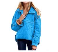 BQLFPOIHP Gloryboom Puffer Jacket, Gloryboom Women's Hooded Puffer Jacket, Women's Hooded Puffer Jacket(Blue,L)