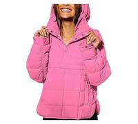 BQLFPOIHP Gloryboom Puffer Jacket, Gloryboom Women's Hooded Puffer Jacket, Women's Hooded Puffer Jacket(Pink,L)