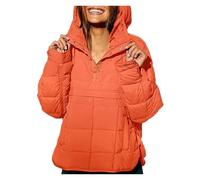 BQLFPOIHP Gloryboom Puffer Jacket, Gloryboom Women's Hooded Puffer Jacket, Women's Hooded Puffer Jacket(Orange,L)
