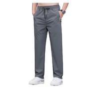 BQLFPOIHP Ice Silk Mesh Panel Casual Pants, Zenabloom Cooling Pants Men, Quick Drying Breathable With Pockets(Grey,29)