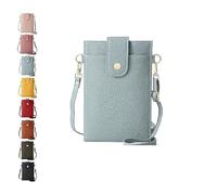 BQLFPOIHP Purrcase 2025 Women's Ultra-Slim Vertical Phone Wallet, Crossbody Bag With Card Slots And Pockets(Blue)