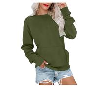 BQLFPOIHP Regulatem Sweatshirt, Women's Crewneck Hoodless Sweatshirt, Crew Neck Sweatshirts Women(Army green,XL)