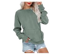 BQLFPOIHP Regulatem Sweatshirt, Women's Crewneck Hoodless Sweatshirt, Crew Neck Sweatshirts Women(Grass green,2XL)