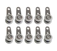 BQLZR Blocchetto di puleggia con cuscinetto metallico 1.77x0.74inch con due ruote in plastica per armadi per finestre scorrevoli