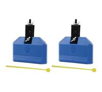 BQLZR Blue Plastic Latin Drum Percussion Instruments Block 13,5 x 12,5 x 4 cm Confezione da 2