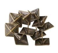 BQLZR Chiodi ornamentali 30 x 30, mm bronzo antico, quadrati, a piramide, per mobili, 10 pezzi