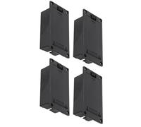 BQLZR Custodia quadrata in plastica nera 9 V per chitarra e basso, confezione da 4