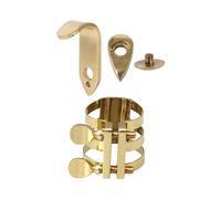 BQLZR Legatura per bocchino per sassofono alto e piatto, doppia vite con gancio per pollice, kit di supporto