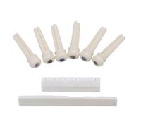 BQLZR Pezzo di riparazione chitarra con ponte in osso sella dadi perni per 6 corde kit classico