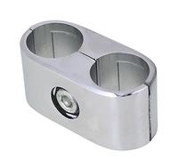 BQLZR Raccordi per tubi a doppia tubazione per scaffale con display a sbalzo in metallo argento