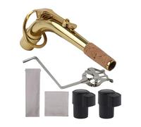 BQLZR Sassofono curvo collo con spina terminale per sassofono contralto w/supporto clip spartito, confezione da 4