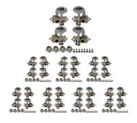 BQLZR Set di 32 piroli cromati per ukulele, 16R, 16L, per chitarra a 4 corde