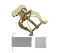 BQLZR Supporto per trombone dorato con morsetto di ricambio per lira da marcia con kit di custodia