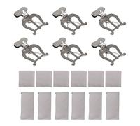 BQLZR Supporto per trombone in metallo placcato argento, confezione da 6