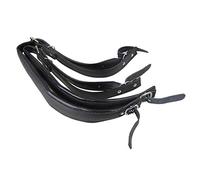 BQLZR - Tracolla per fisarmonica in pelle morbida, con cinghie regolabili e fibbie (2 pezzi), Nero