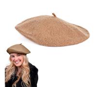 BQRKOTM 1 Pezzo Basco Donna Cappello Basco Lana Classico Cappello Francese Baschetto Uomo Berretto Francese Vintage Cappello Parigino Elegante Moderno Cappello da Pittore